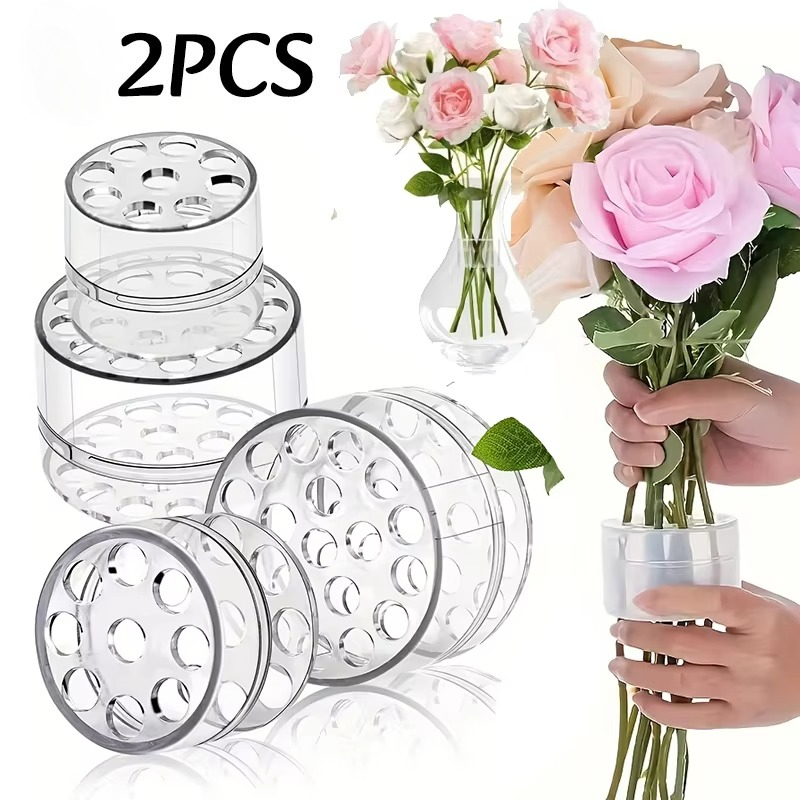 Florist Supply Bulk - 2pcs Spiral Vase Flower Arranger Invisible