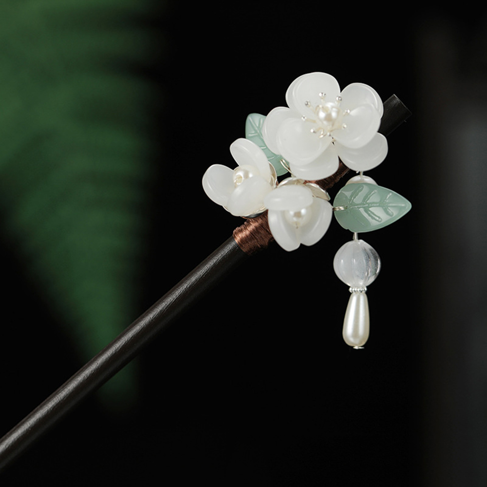 Supply Florist - Retro Flower Hairpin Sandalwood Tassek Hair