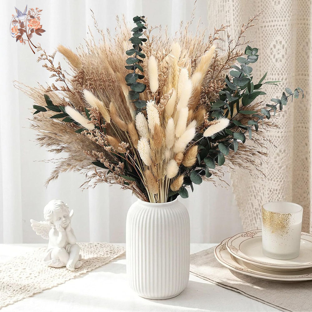 80Pcs Natural Dried Flowers Bo - Eucalyptus Preserved ulasan dan harga